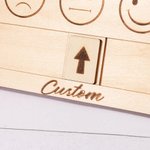 Personalisierte Heute fühle ich mich Stimmung Holzschild mit eingraviertem Text Schreibtisch Dekor geistige Gesundheit Geschenk für Autismus Psycholog