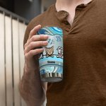 Personalized Cute Paw Dog Cat 20oz 1-6 Names Tumbler with Straw and Brush Birthday Gift for Pet Lovers