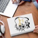 Cuaderno de espiral A5 personalizado con título y nombre Diente Floral Regalo de graduación para dentistas