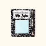 Personalisierte Bleistift Buntstift Notebook Zusammensetzung Buch Haftnotiz hölzernen Halter mit Stift und Stift Steckplatz Anerkennung Geschenk für L