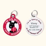 Personalized Multicolour Pet Medical Alert ID Tag with Text and Number Dog Cat Special Needs Birthday Gift for Pet Lovers