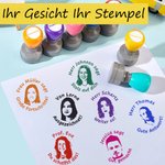 Personalisierter Selbstfärbender Stempel mit Gesicht Porträt und Text Du Bist das Beste Aufgabe-Benotung Geschenk für Lehrerende
