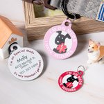 Personalized Multicolour Pet Medical Alert ID Tag with Text and Number Dog Cat Special Needs Birthday Gift for Pet Lovers