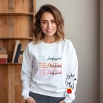 Personalisierte Lehrer Sweatshirt Mitgefühl Freundlichkeit Vertrauen Lehrer Gruppe Sweatshirt zurück zu Schule Geschenk Lehrer Anerkennung Geschenk