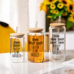 Verre Canette Givré Personnalisé avec 2-7 Noms des Enfants Gobelet avec Couvercle et Paille Cadeau Anniversaire Thanksgiving pour Famille