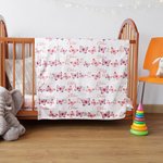 Personalised Baby Girl Pink Butterfly Receiving Blanket Swaddle Hat Bow Headband Coming Home Outfit with Name Baby Shower Gift for Newborns