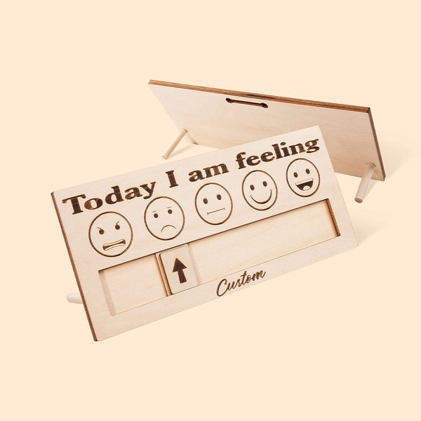 Panneau en Bois Personnalisé avec Texte Gravé Décoration de Bureau Cadeau Santé Mentale pour Autisme Psychologue Thérapeute