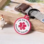 Personalized Multicolour Pet Medical Alert ID Tag with Text and Number Dog Cat Special Needs Birthday Gift for Pet Lovers