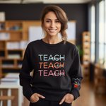 Personalisierte Lehrer Sweatshirt Mitgefühl Freundlichkeit Vertrauen Lehrer Gruppe Sweatshirt zurück zu Schule Geschenk Lehrer Anerkennung Geschenk