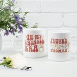 Tazza in ceramica da 15 oz con nome di fidanzamento Regalo per addio al nubilato per la sposa