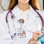 Personalized Anatomical Heart Brain Lungs Retractable Badge Reel with Name Charm and Badge Buddy Gift for Nurse Doctor Medical Student