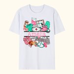 Personalized Medical Elements 100% Cotton T-shirt with Name Appreciation Graduation Gift for Nurse Medical Staff Student