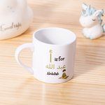 Personalized Islamic Arabic Alphabet Ceramic Mug with Name Muslim Ramadan Gift for Kids