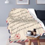 Gepersonaliseerde Romantische Liefdesbrief Deken met Foto Valentijnsdag Verjaardagscadeau voor Vrouw Echtgenoot