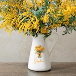 Personalized Birth Flower Bouquet Ceramic Vase with Name Home Decoration Valentine's Day Birthday Gift for Women
