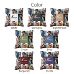 Personalized Heart Love Photo Collage Throw Pillow Cover with Text Home Decor Birthday Anniversary Housewarming Gift for Couple Family