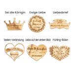 Personalisierte Handgefertigte Holz Hochzeitsgästebuch mit Herzförmigen Zetteln und Gravierter Box Einzigartige Hochzeitsdeko und Geschenk