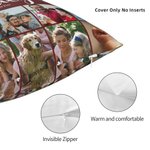 Familia personalizada 20 Fotos Collage Arrojar Funda de almohada con nombre Decoración del hogar Cumpleaños Aniversario Regalo para la familia