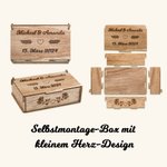 Personalisierte Handgefertigte Holz Hochzeitsgästebuch mit Herzförmigen Zetteln und Gravierter Box Einzigartige Hochzeitsdeko und Geschenk