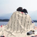 Gepersonaliseerde Romantische Liefdesbrief Deken met Foto Valentijnsdag Verjaardagscadeau voor Vrouw Echtgenoot