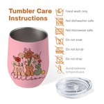Henkilökohtainen Vintage Wildflowers Rouva 12oz Wine Tumbler nimi ja olki puhdistus harja häät takaisin kouluun lahja morsian opettaja