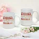 Tazza in ceramica da 15 oz con nome di fidanzamento Regalo per addio al nubilato per la sposa