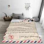 Gepersonaliseerde Romantische Liefdesbrief Deken met Foto Valentijnsdag Verjaardagscadeau voor Vrouw Echtgenoot