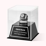 Personalisierter Meisterschaft-Ringhalter mit Gravur Acryl Mini-Display-Vitrinenkasten Ring Geschenk für Fußball Baseball Sportliebhaber