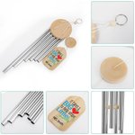 Personalised It Takes A Big Heart to Help Shape Little Minds Garden Wind Chime with Wood Name Plate Appreciation Back to School Gift for Teacher