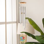 Personalised It Takes A Big Heart to Help Shape Little Minds Garden Wind Chime with Wood Name Plate Appreciation Back to School Gift for Teacher