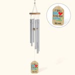 Personalised It Takes A Big Heart to Help Shape Little Minds Garden Wind Chime with Wood Name Plate Appreciation Back to School Gift for Teacher