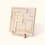 Gepersonaliseerde Unieke Houten Gegraveerde Dagkalender met Tekst Bureaudecoratie Verjaardagsverjaardagscadeau voor liefhebbers van puzzels