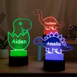 Personalisierte niedlichen Dinosaurier 7 Farben ändern Acryl LED-Nachtlicht mit Namen und Basis Schlafzimmer Dekoration Geburtstag Kindertag Geschenk 