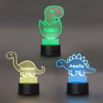 Personalisierte niedlichen Dinosaurier 7 Farben ändern Acryl LED-Nachtlicht mit Namen und Basis Schlafzimmer Dekoration Geburtstag Kindertag Geschenk 