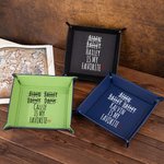 Personalisierte lustige Lieblingskind faltbare Leder Catchall Snap Tablett mit Namen Desktop Storage Organizer Geburtstag Geschenk für Vater Großvater