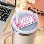 Personalized Glitter Marbled Composition Book Design Acrylic Name Tag Lid Topper Accessories for Stanley Back to School Appreciation Gift for Teacher