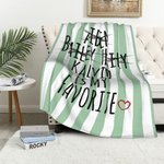 Personalisierte Lieblingskind Muticolor gestreiften Namen Decke lustig Geburtstag Familie Geschenk für Papa Mama Großeltern