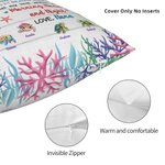 Personalisierte niedlichen Ozean Schildkröten weichen Wurf Kissenbezug mit mit 1-7 Kind Namen und Spitznamen Geburtstag Housewarming Geschenk für Kind