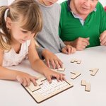 Gepersonaliseerde Unieke Houten Gegraveerde Dagkalender met Tekst Bureaudecoratie Verjaardagsverjaardagscadeau voor liefhebbers van puzzels