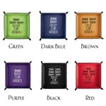 Personalisierte lustige Lieblingskind faltbare Leder Catchall Snap Tablett mit Namen Desktop Storage Organizer Geburtstag Geschenk für Vater Großvater