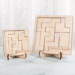 Gepersonaliseerde Unieke Houten Gegraveerde Dagkalender met Tekst Bureaudecoratie Verjaardagsverjaardagscadeau voor liefhebbers van puzzels