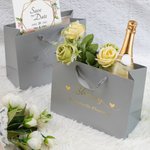 Sacs Cadeaux de Mariage Personnalisés avec Nom et Rôle Lot de 3-10 Accessoires pour Fête de Mariage