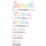 Personalizada impermeable autoadhesivo colorido Handlettered nombre de etiqueta para el ordenador portátil botella de agua de vuelta a la escuela Apre