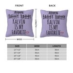 Personalized Funny Favorite Child Soft Throw Pillow Cover with 2-7 Children's Name Birthday Housewarming Gift for Family