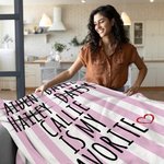 Personalisierte Lieblingskind Muticolor gestreiften Namen Decke lustig Geburtstag Familie Geschenk für Papa Mama Großeltern