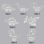 Personalisierte niedlichen Dinosaurier 7 Farben ändern Acryl LED-Nachtlicht mit Namen und Basis Schlafzimmer Dekoration Geburtstag Kindertag Geschenk 