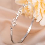 Personalizada Minimalista Nombre Pulsera Elegante Joyería Cumpleaños Aniversario Boda Regalo para Mujeres