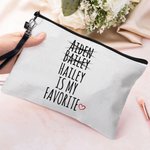 Personalisierte Lieblingskind Leinenhandtasche Kosmetiktasche mit Namen lustig Geburtstagsgeschenk für Mama Oma