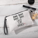 Personalisierte Lieblingskind Leinenhandtasche Kosmetiktasche mit Namen lustig Geburtstagsgeschenk für Mama Oma