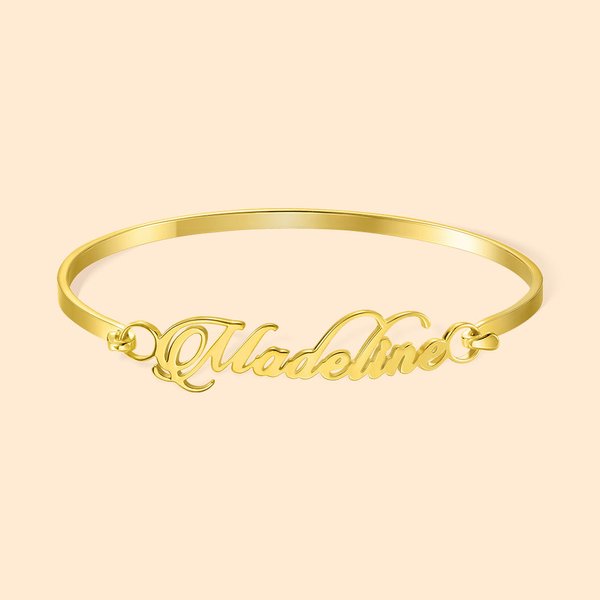 Personalizada Minimalista Nombre Pulsera Elegante Joyería Cumpleaños Aniversario Boda Regalo para Mujeres